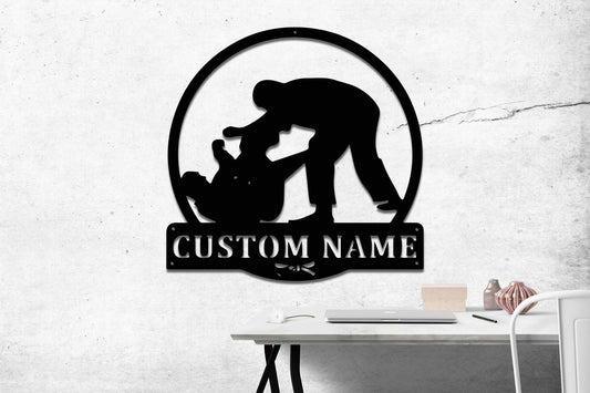 Personalized Brazilian Jiu Jitsu Sign, Custom Personalized Brazilian Jiu Jitsu Wall Art Decor, Karate - metal sign