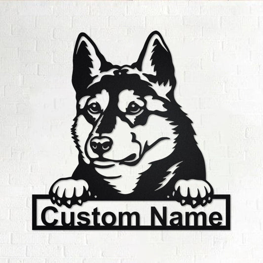 Personalized Custom Laika Dog Metal Sign for Dog Lover Custom Name - 8 inches - metal sign