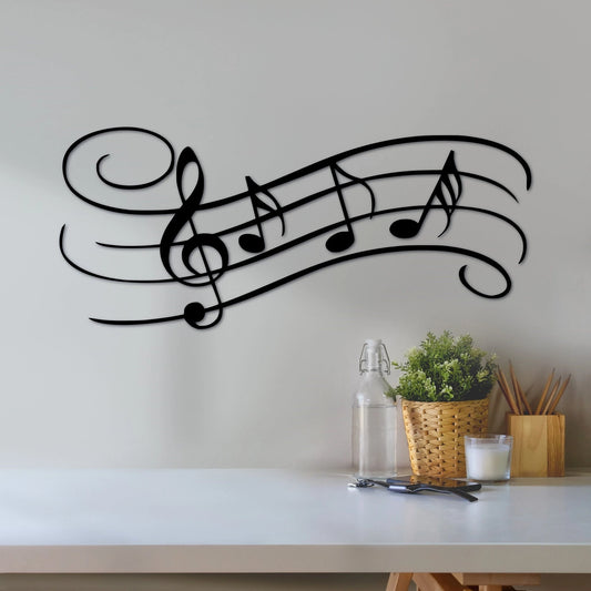 Music Notes Metal Wall Art Musician Gifts, Play Musician Wall Art, Music Notes Wall Decor, Music Room - metal sign