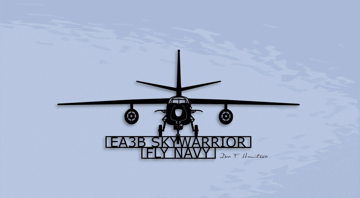 Ea3b Skywarrior Fly Navy Metal Sign, Cut Metal Sign Wall Decor Laser Cut Metal Signs Custom Gift Ideas