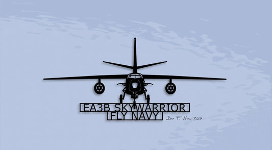 Ea3b Skywarrior Fly Navy Metal Sign, Cut Metal Sign Wall Decor Laser Cut Metal Signs Custom Gift Ideas - 8 inches - metal sign