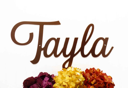 Name Script Metal Sign Family Name Sign Outdoor Sign Name Sign Name Sign Signage Wall Decor