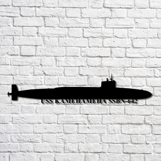 Uss Kamehameha Ssbn642 Navy Ship Metal Art, Custom Us Navy Ship Cut Metal Sign, Gift For Navy Veteran - metal sign