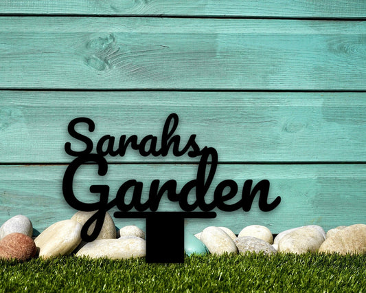 Custom Name Sign, Metal Garden Sign, Garden Sign, Metal Sign, Personalized Gift Sign, Custom Garden Sign - metal sign