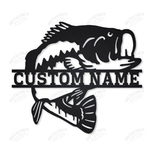 Bass Fishing Personalized Metal Wall Decor, Cut Metal Sign, Metal Wall Art, Metal House Sign, Metal Laser Cut Metal Signs Custom Gift Ideas