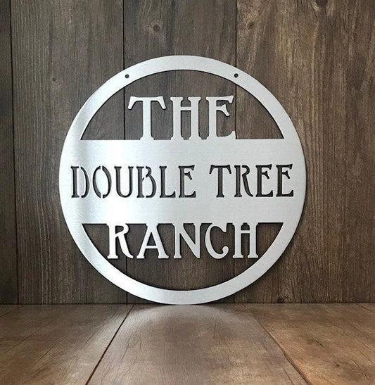 Farm Sign Or Ranch Sign, Personalized Sign With Your Name, Rustic Steel Handmade Made To Order Cow Sign - metal sign