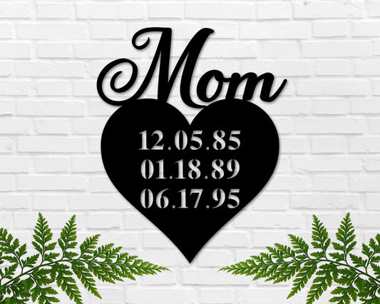 Personalized Mothers Day Gift, Mothers Day Gift, Mom Sign, Gift For Mom, Rustic Sign For Mom, Metal Sign - metal sign