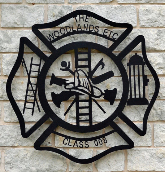 Fire fighter proud to be a fire fighter Personalized Cut Metal Sign Laser Cut Metal Signs Custom Gift Ideas - 8 inches - metal sign