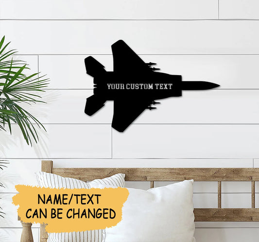 Custom Name Text US Air Force Cut Metal Sign Laser Cut Metal Signs Custom Gift Ideas - 8 inches - metal sign