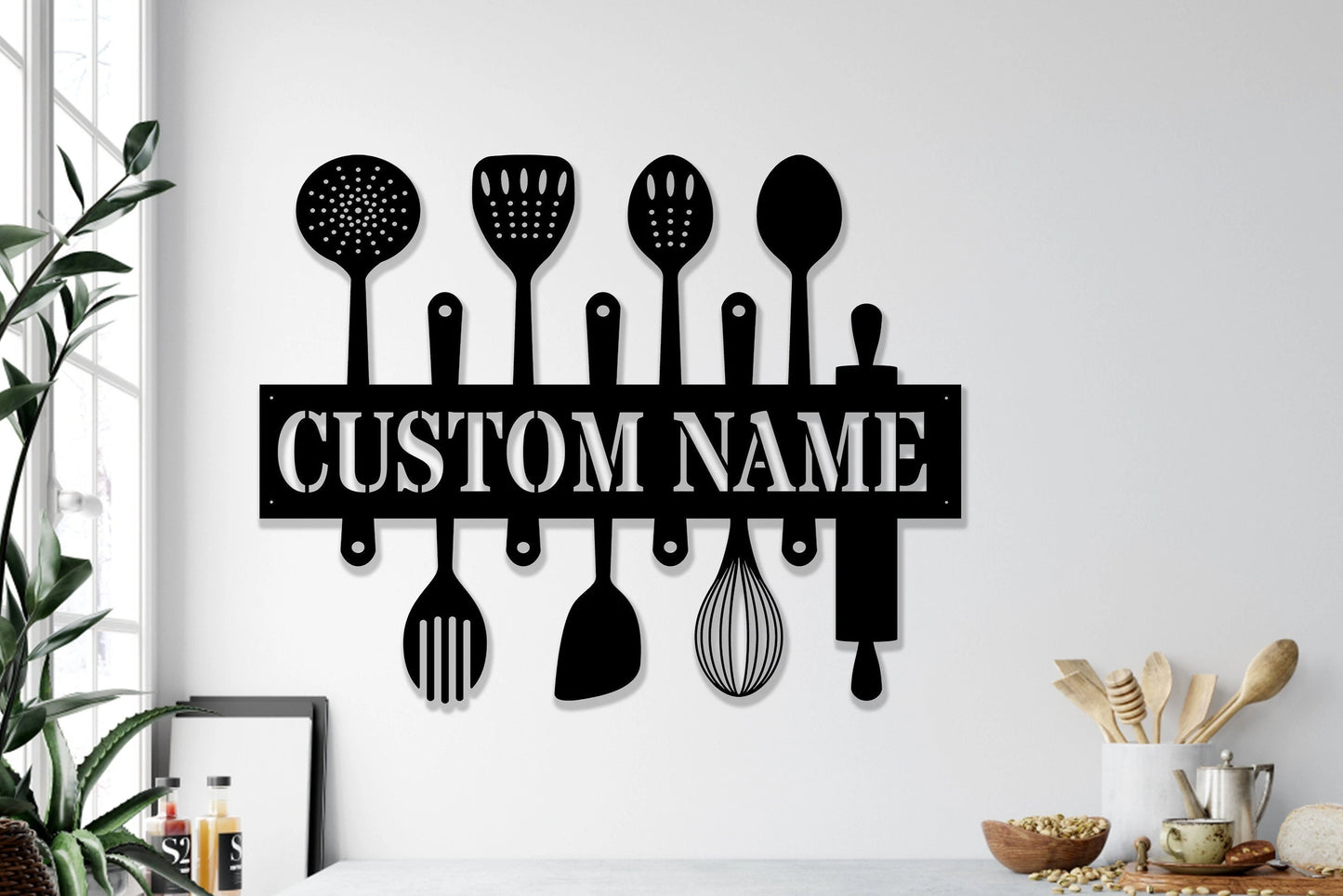 Custom Metal Sign For Kitchen Kitchen Metal Wall Custom Kitchen Sign Wall Decor Kitchen Signs Housewarming Gift