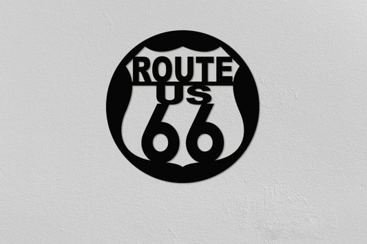 Route 66 Design Christmas Gifts Wall Sconces Living Room Wall Decor Bedroom Wall Decor Metal Wall Hanging - 8 inches - metal sign