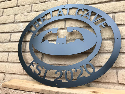 Gym Sign Personalized Home Gym Sign Batman Custom Metal Gym Sign Home Gym Sign Cross Fit Sign - 8 inches - metal sign