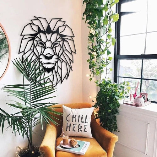 Lion Head Hear Your Walls Roar Metal Wall Decor Coffee Decor Art