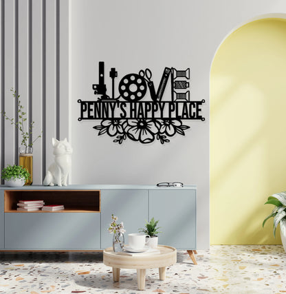 Metal Sewing Sign, Sewing Room Sign, Sewing Room Decor, Seamstress Gift, Quilting Room Sign Craft Room Sign Sewing Machine Sign Laser Cut Metal Signs Custom Gift Ideas