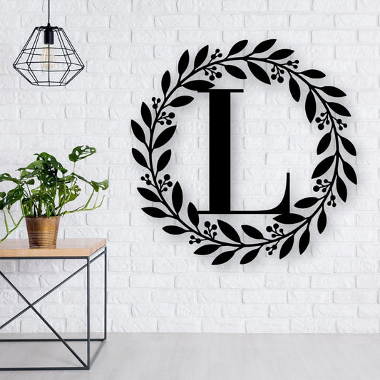 Personalized Classic Initial Metal Sign, Metal Wall Art, Housewarming Gift, Wedding Gift, Door Hanger - wedding detail