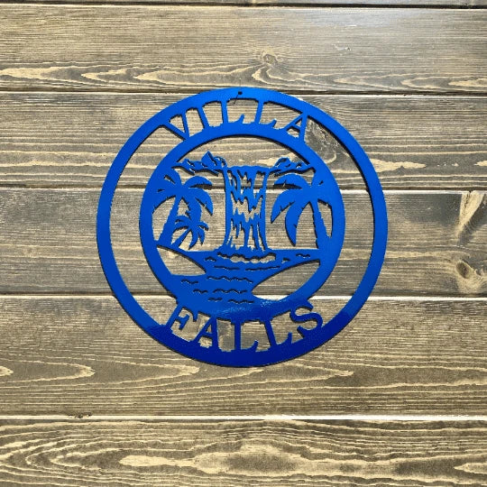 Waterfall Oasis Custom Metal Sign Cut Metal Sign Metal House Sign