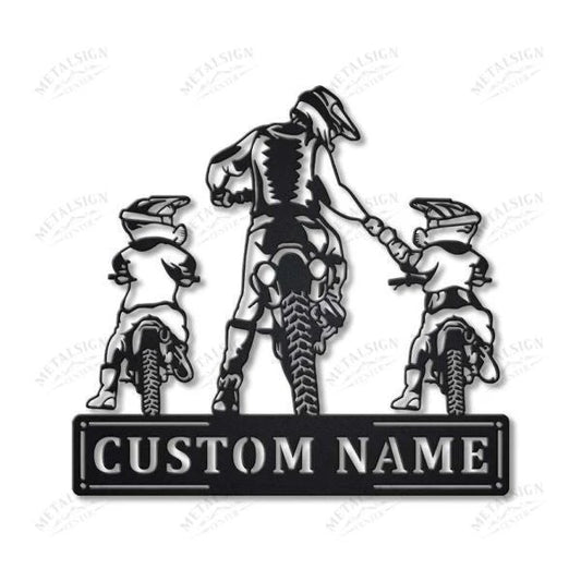 Motorcross Rider Dad Personalized Metal Wall Decor, Cut Metal Sign, Metal Wall Art, Metal House Sign - metal sign