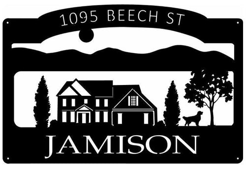 Personalized Metal Sign Mountain Home , Mountains House Sign, Metal Wall Art, Metal House Sign, Metal Laser Cut Metal Signs Custom Gift Ideas
