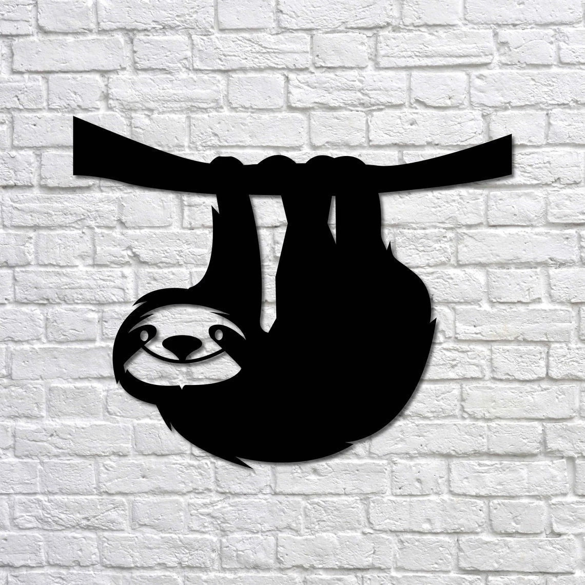 Sloth Lazy Animal for Animal Lovers Decor Wall Art Cut Metal Sign Laser Cut Metal Signs Custom Gift Ideas