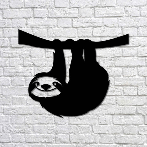 Sloth Lazy Animal for Animal Lovers Decor Wall Art Cut Metal Sign Laser Cut Metal Signs Custom Gift Ideas