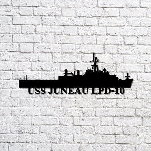 Uss Juneau Lpd10 Navy Ship Metal Sign, Memory Wall Metal Sign Gift For Navy Veteran, Navy Ships - metal sign
