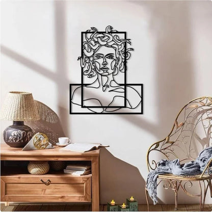 Medusa Metal Wall Decor Greek Mythology Housewarming Gift Living Room Wall Art Interior Design Ideas