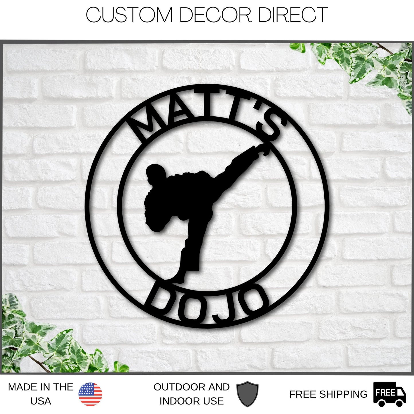 Martial Arts Sign, Karate Metal Sign, Mma Gym Sign, Brazilian Jiujitsu, Judo, Karate Dojo Decor, Taekwondo Custom Sign Laser Cut Metal Signs Custom Gift Ideas