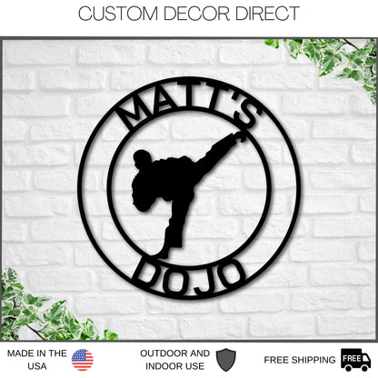 Martial Arts Sign, Karate Metal Sign, Mma Gym Sign, Brazilian Jiujitsu, Judo, Karate Dojo Decor, Taekwondo Custom Sign Laser Cut Metal Signs Custom Gift Ideas