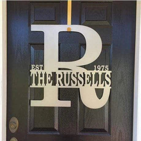 Block Letter Family Name Sign Cut Metal Sign Metal House Sign