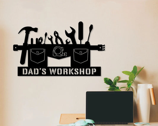 Personalized Labor Day Gift, Personalized Gift For Him, Husband Gift, Custom Garage Sign, Metal Shop - metal sign