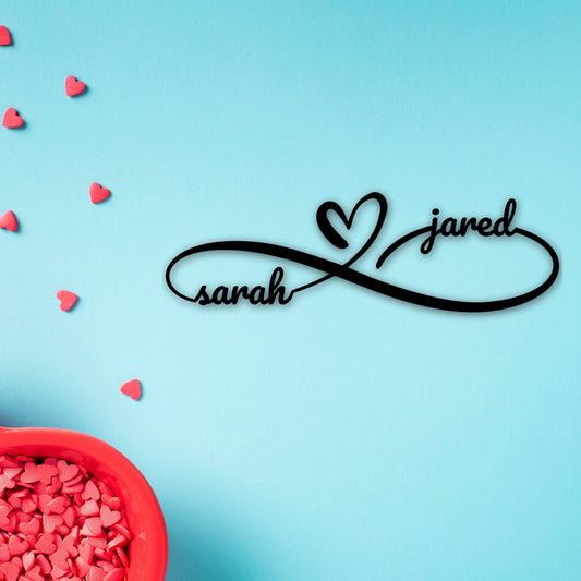 Personalized Anniversary Gift, Valentines Day Gift, Cuples Name Anniversary Gift, Infinity Name - wedding detail