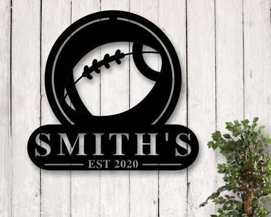 Christmas Gift, Personalized Metal Football Sign, Metal Football Wall Art, Football Sign, Birthday - metal sign