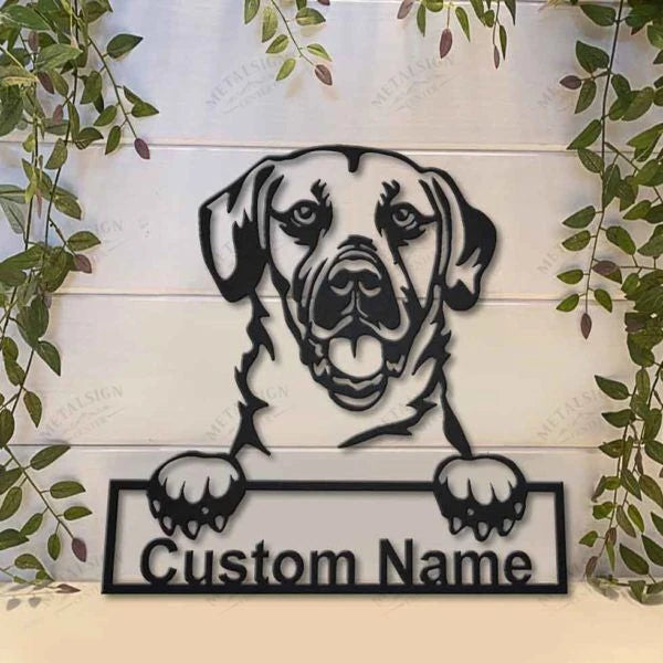 Black Mouth Cur Dog Personalized Metal Wall Decor, Cut Metal Sign, Metal Wall Art, Metal House Sign, Metal Laser Cut Metal Signs Custom Gift Ideas