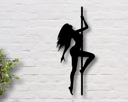 Dancer Silhouette Metal Bar Sign Stripper Silhouette Erotic Dancer Metal Sign Father's Day Gift