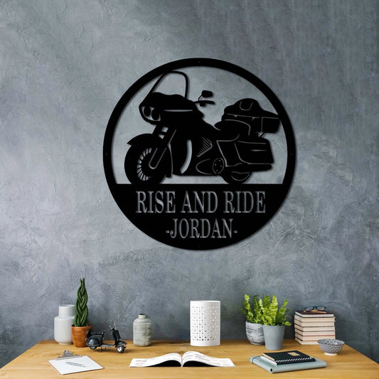 Motorcycle Monogram Customized Metal Signs, Custom Metal Sign, Custom Signs, Metal Sign Laser Cut Metal Signs Custom Gift Ideas - 8 inches - metal sign