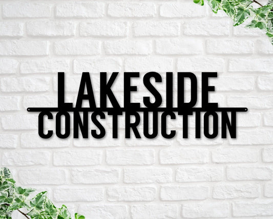 Metal Sign Construction Sign Contractor Sign Business Sign Small Business Sign Construction Business Metal Sign - 8 inches - metal sign