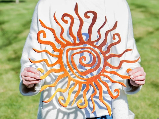 Wacky Sun Decor Sun Metal Art Garden Decor Outdoor Wall Decor Patio Porch Decor Outdoor Decoration