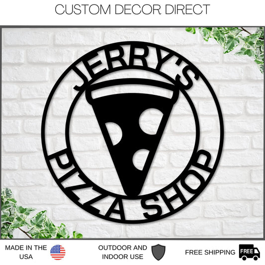 Pizza Shop Sign, Personalized Pizza Sign, Pizza Shop Decor, Custom Pizza Shop Sign, Pizza Stand Open - metal sign