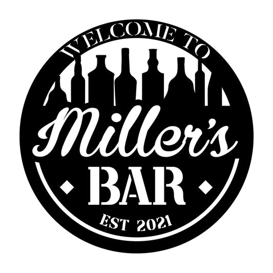 Personalized Metal Bar Sign, Custom Pub, Tap, Lounge, Caf, Home Wall Decor, Metal Laser Cut Metal Signs Custom Gift Ideas - 8 inches - metal sign