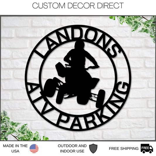 Four Wheeler Parking Sign, Four Wheeler Sign, Atv Sign, Atv Parking Sign, Atv Driver Gift, Four Wheeler - metal sign