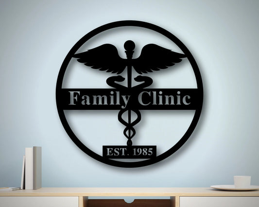 Personalized Metal Doctor Sign, Metal Health Care Sign, Metal Nurse Sign, Personalized Clinic Sign - metal sign