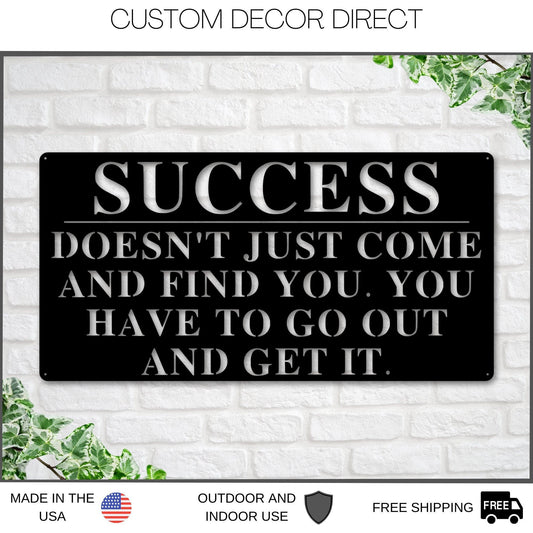 Motivational Sign, Personalized Quote Sign, Sign For Entrepreneur, Motivational Decor, Custom Metal Sign - metal sign