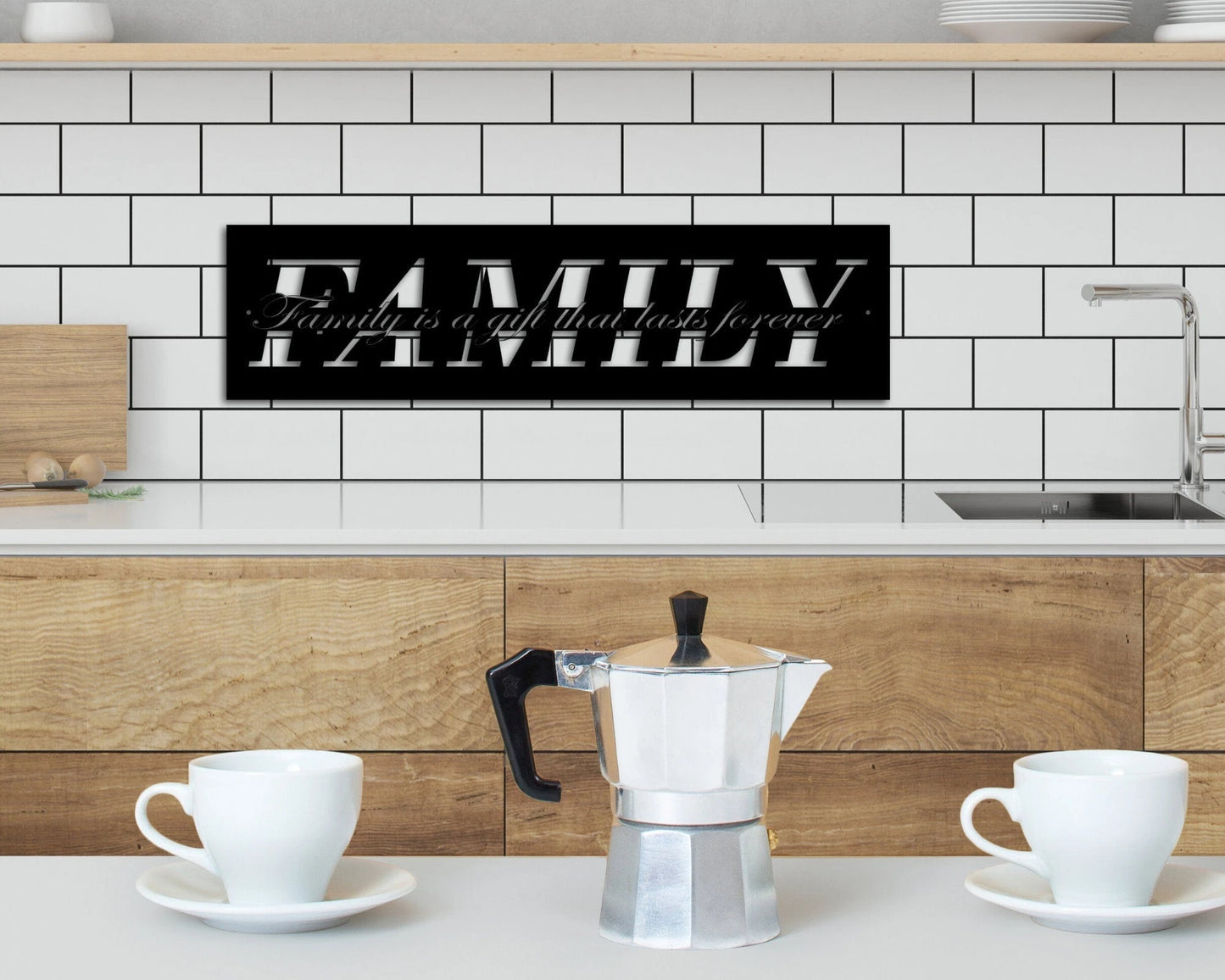 Family Sign Family Metal Sign Family Wall Decor Thanksgiving Decor Family Word Sign Metal Cut Out Family Sign Family Dining Room Decor