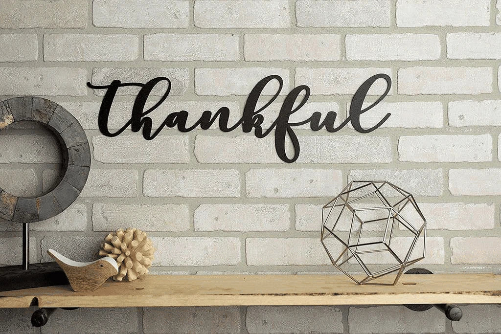 Thankful Cut Metal Sign Laser Cut Metal Signs Custom Gift Ideas