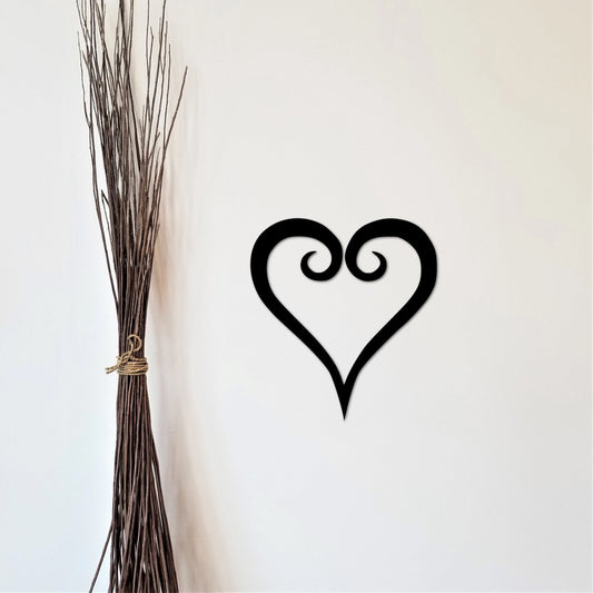 Curly Heart Decor Metal Heart Sign Wedding Decor Love Decor Kids Room Decor Valentine's Wedding Or - wedding detail