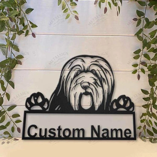Bearded Collie Dog Personalized Metal Wall Decor, Cut Metal Sign, Metal Wall Art, Metal House Sign, Metal Laser Cut Metal Signs Custom Gift Ideas