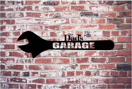 Dads Garage Wrench Metal Garage Garage Dad's Garage 011 - 8 inches - metal sign