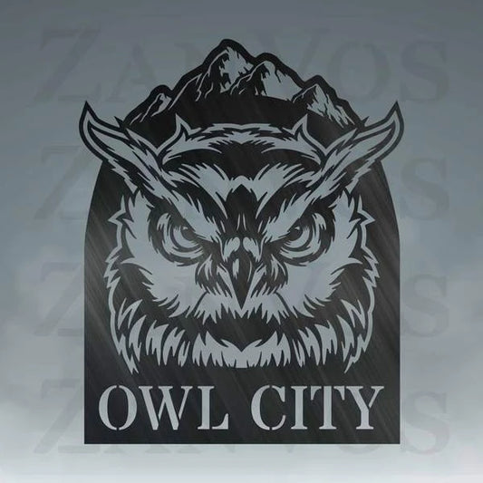 Owl Mountain Monogram Customized Metal Signs, Custom Metal Sign, Custom Signs, Metal Sign, Metal Laser Cut Metal Signs Custom Gift Ideas - 8 inches - metal sign