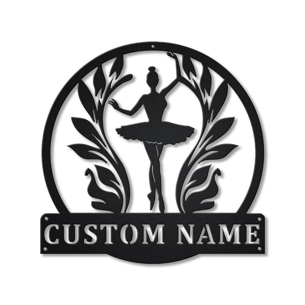 Personalized Ballet Dance Monogram Metal Sign Art, Custom Ballet Dance Metal Sign, Hobbie Gifts, Sport Gift, Birthday Gift, Laser Cut Metal Signs Custom Gift Ideas