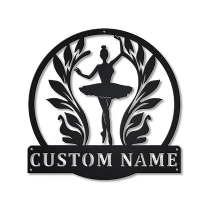 Personalized Ballet Dance Monogram Metal Sign Art, Custom Ballet Dance Metal Sign, Hobbie Gifts, Sport Gift, Birthday Gift, Laser Cut Metal Signs Custom Gift Ideas